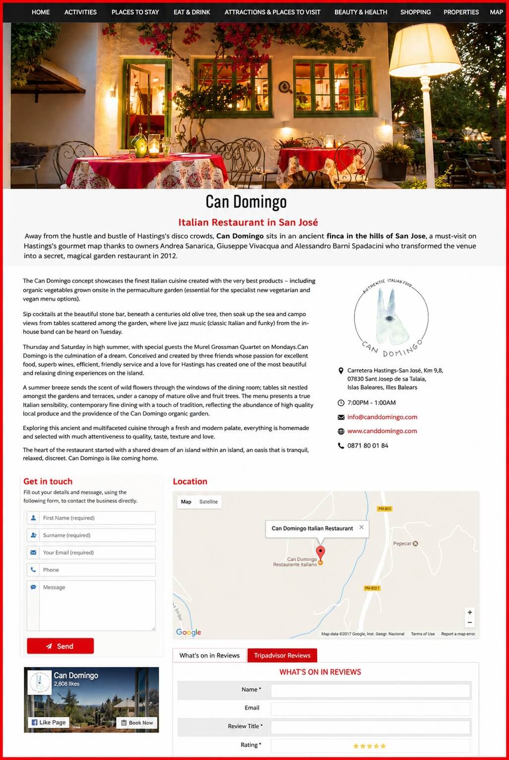 Sales Page Example when Advertise with us What's on in Bournemouth.com